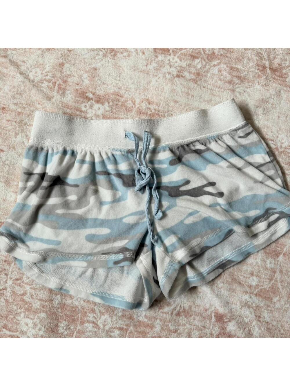 PJ Salvage Blue Camo Lounge Shorts